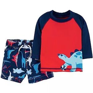 Carter’s Swim Shirt / Rash Guard & Swim Trunks Set, Size 12M